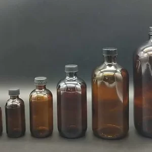 BOSTON ROUND BOTTLE, AMBER