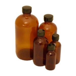 BOSTON ROUND BOTTLE, AMBER