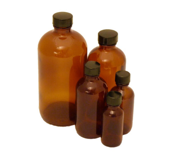 BOSTON ROUND BOTTLE, AMBER - Image 2
