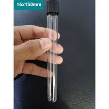 CULTURE TUBE WITH BLACK SCREW CAP BORO 3.3 GLASS