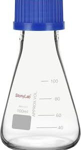 ERLENMEYER FLASK BOROSILCATE WITH BLUE SCREW CAP - Image 3