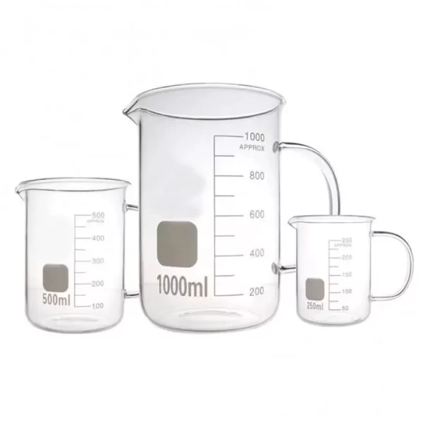 BEAKER WITH HANDLE BOROSILICATE  GLASS