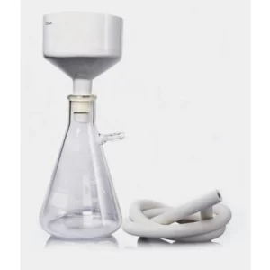 FILTRATION ASSEMBLY COMPLETE SET PORCELAIN BUCHNER FUNNEL WITH FILTER PAPAER AND MANUAL PUMP