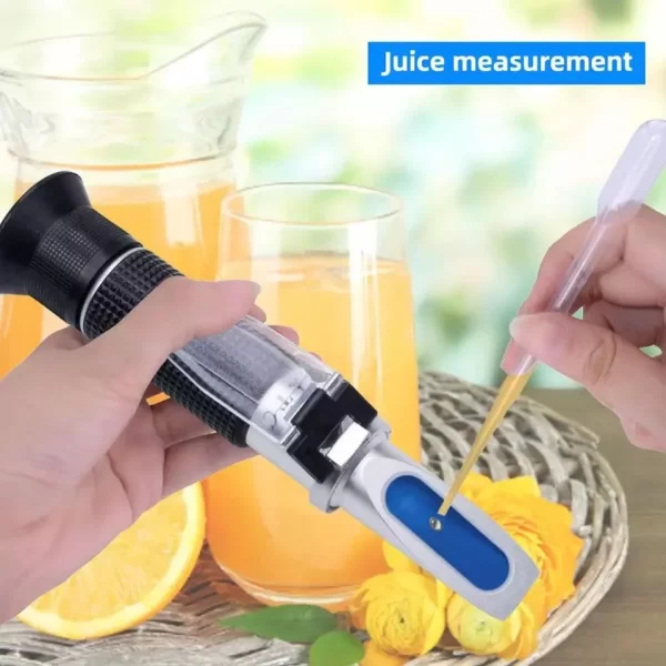 REFRACTOMETER HAND HELD BRIX REFRACTOMETER FOR SUGAR BEER BRIX TEST OPTICAL 0-32% BRIX ATC