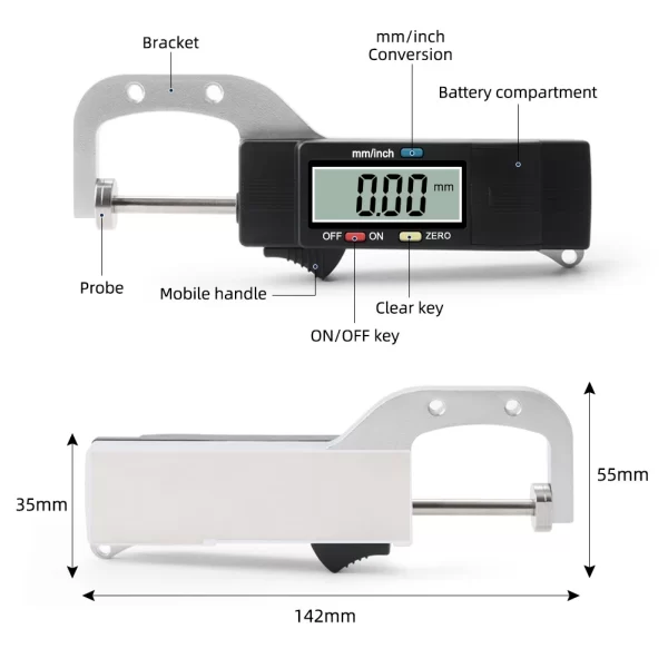 DIGITAL CALIPER THICKNESS GAUGE - Image 2