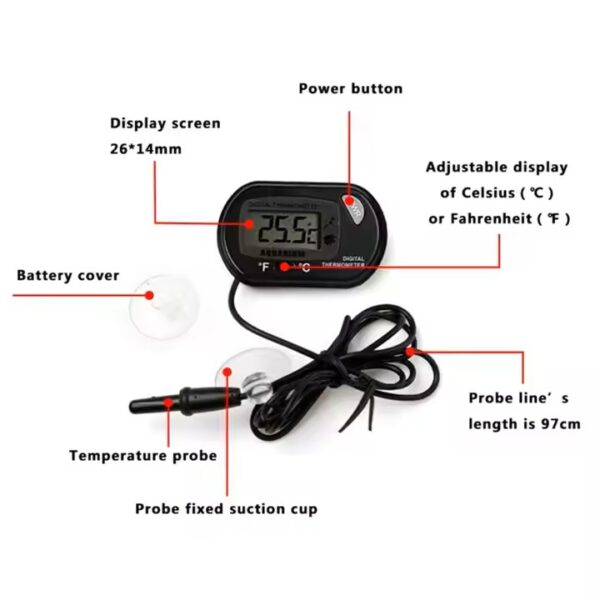 DIGITAL THERMOMETER AQUARIUM THERMOMETER - Image 2