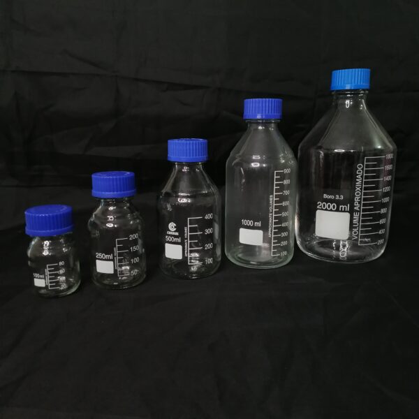 REAGENT BOTTLE WITH BLUE SCREW CAP ( CLEAR ) - Image 3