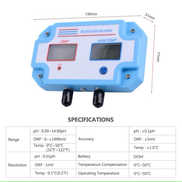 WATER QUALITY TESTER PH-2989 DIGITAL PH  LED AND ORP METER TESTER 3 IN 1 - Image 3