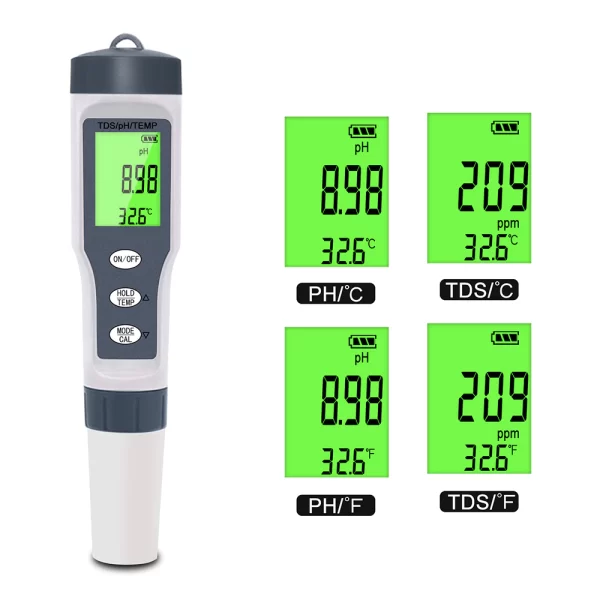 "PEN TYPE PH METER - 3 IN 1 TDS/PH/TEMP " - Image 2