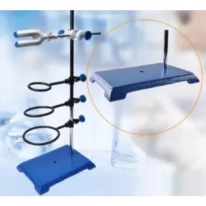 IRON STAND WITH 1 CLAMP AND 2 RETORT RING SET