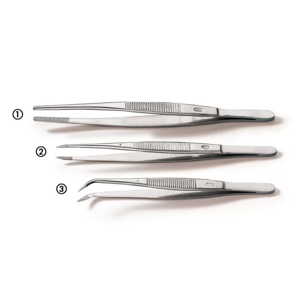 FORCEPS / TWEEZERS CURVED STAINLESS STEEL