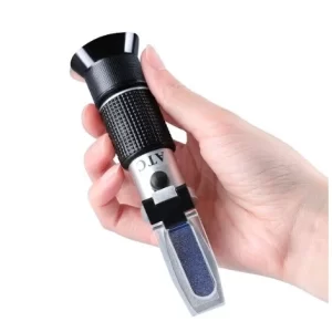 REFRACTOMETER HANDHELD WIDE-RANGE 0-90% BRIX REFRACTOMETER HONEY SUGAR CONTENT SPECIFIC MEASUREMENT TOOL USE OF SUGAR FOOD FRUIT BEVERAGES