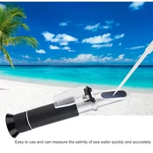 REFRACTOMETER HANDHELD SALINITY METER 0-100% SODIUM CHLORIDE CONCENTRATION - Image 2