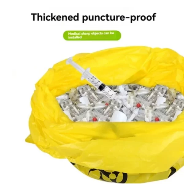MEDICAL WASTE BAG YELLOW HDPE 50PCS/PACK