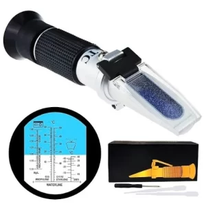 REFRACTOMETER HANDHELD WIDE-RANGE 0-90% BRIX REFRACTOMETER HONEY SUGAR CONTENT SPECIFIC MEASUREMENT TOOL USE OF SUGAR FOOD FRUIT BEVERAGES - Image 3