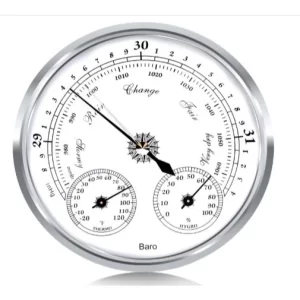 ANEROID BAROMETER WITH TEMP AND HYGROMETER