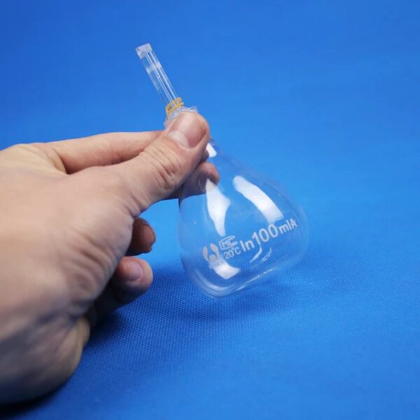 PYCNOMETER DENSITY BOTTLE, WITH ONE GROUND CAPILLARY STOPPER, HIGH BOROSILICATE GLASS - Image 2