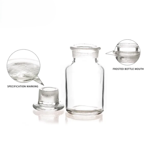 REAGENT BOTTLE WIDE MOUTH GLASS COVER  ( CLEAR ) - Image 2