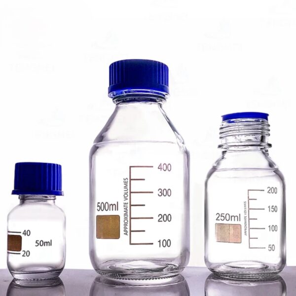 REAGENT BOTTLE WITH BLUE SCREW CAP ( CLEAR ) - Image 3