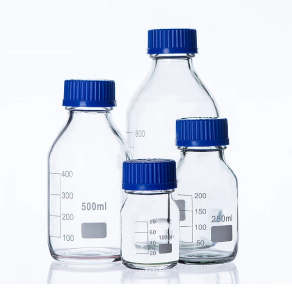 REAGENT BOTTLE WITH BLUE SCREW CAP ( CLEAR ) - Image 2