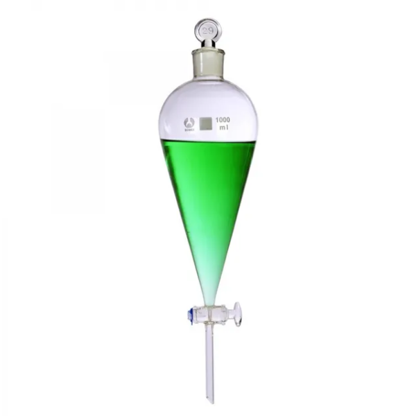 SEPARATORY FUNNEL, PEAR SHAPE PTFE STOPCOCK