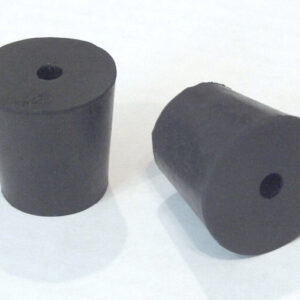 RUBBER STOPPER BLACK, ONE HOLE