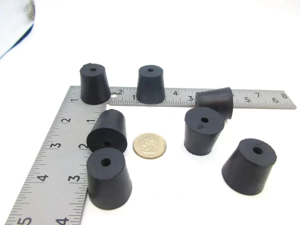 RUBBER STOPPER BLACK, ONE HOLE - Image 3