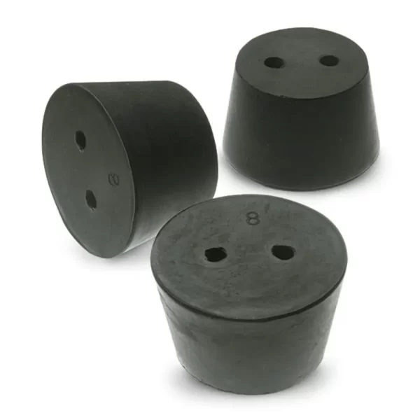 RUBBER STOPPER BLACK, TWO HOLES - Image 2